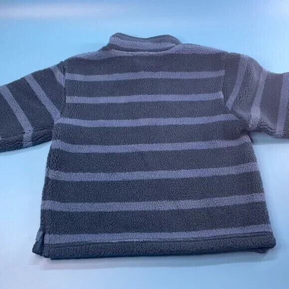 Gymboree Boys Blue & Gray Striped Long Sleeve Pullover 1/4 Zip Sweater Size 4T - Picture 2 of 5